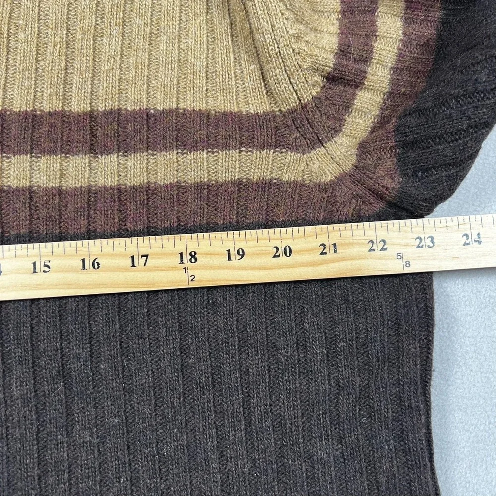 Vintage Banana Republic Lambswool Sweater Mens XL Brown‎ Hong Kong Soft Stretch